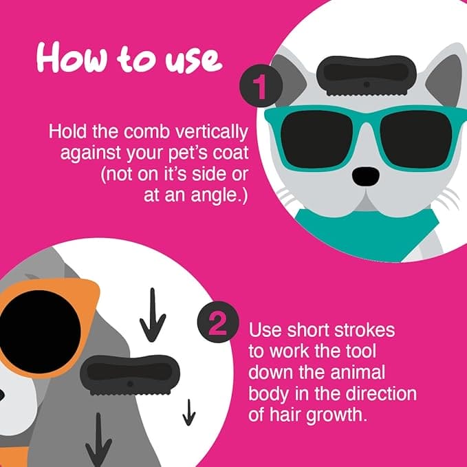 Groomi Deshedding & Grooming Brush for Dogs, Cats, Horses & Rabbits
