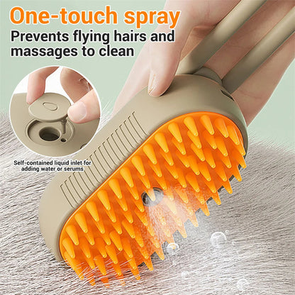 3-in-1 Cat Dog Steam Brush