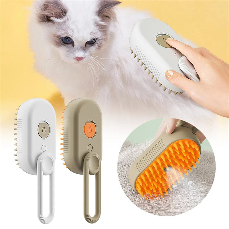 3-in-1 Cat Dog Steam Brush