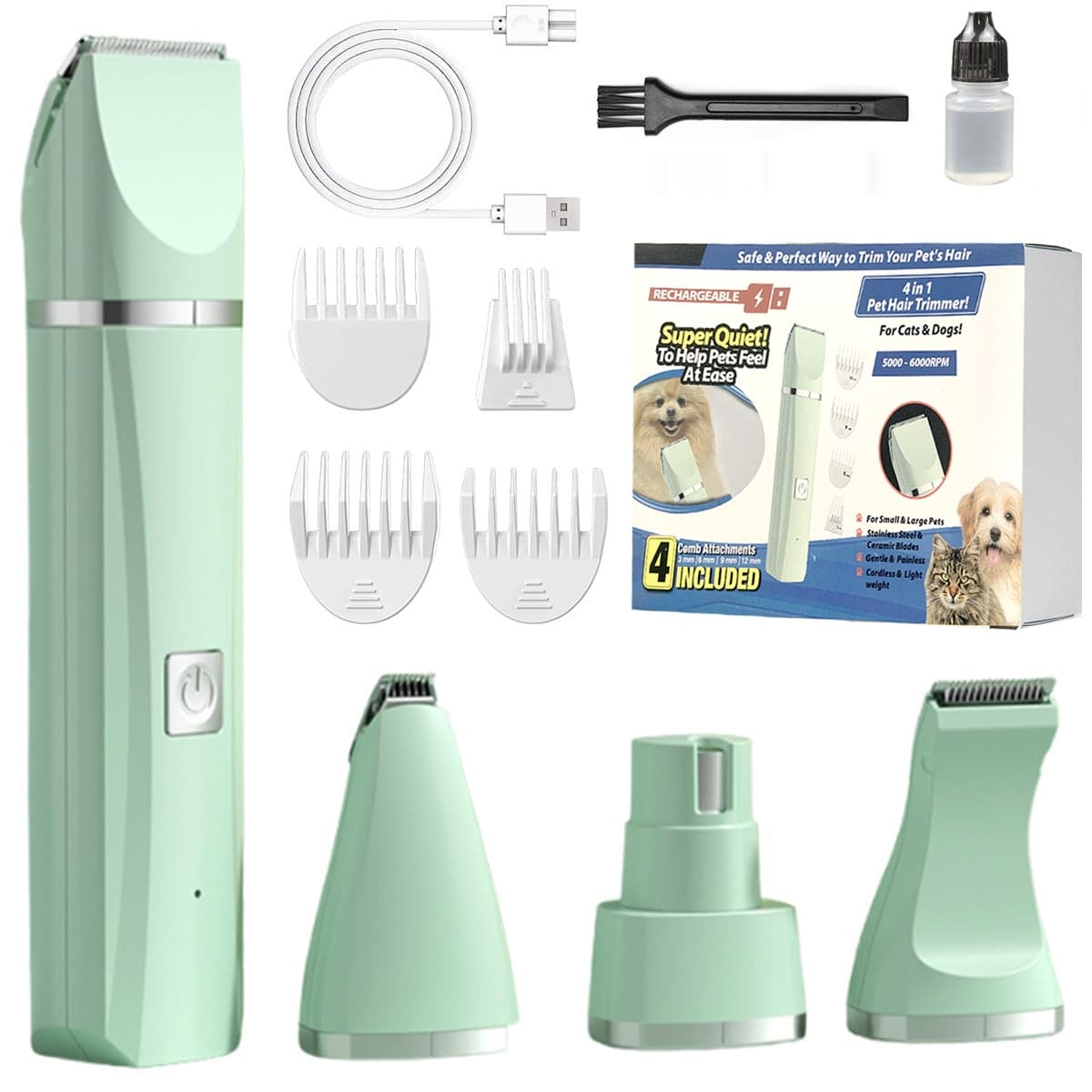 Cordless Pet Grooming Clippers