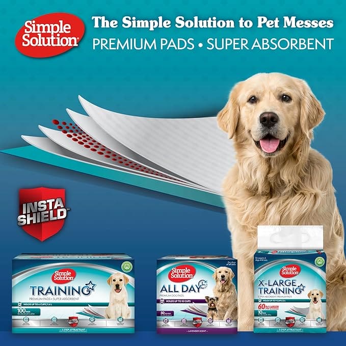 Simple Solution Extra Large Absorbent Premium Dog and Puppy Training Pads -Pack of 10