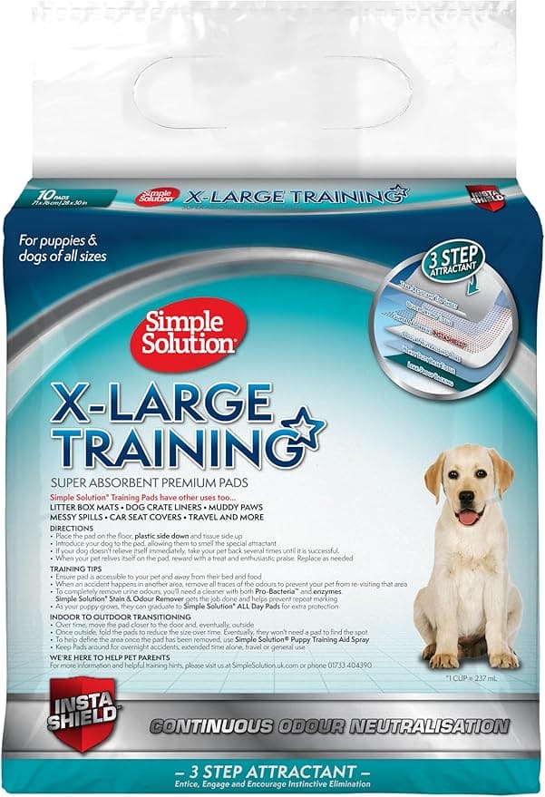 Simple Solution Extra Large Absorbent Premium Dog and Puppy Training Pads -Pack of 10