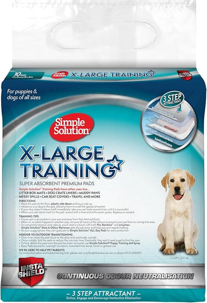 Simple Solution Extra Large Absorbent Premium Dog and Puppy Training Pads -Pack of 10
