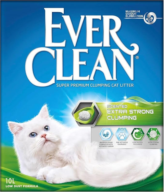 Ever Clean Clumping Cat Litter, Extra Strong Clumping Cat Litter, Scented for Long-lasting freshness, 10L