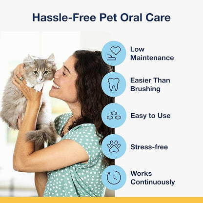 ProDen PlaqueOff Dental Bites for Cats Tartar & Bad Breath Remover 100% Natural Teeth Cleaner and - Improve Overall Oral Health - Salmon Flavor 60g