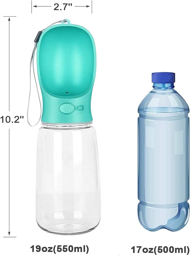 Emwel Dog Water Bottle - 550ml Water Feeder Leak Proof Portable Puppy Water Dispenser